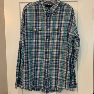 Tommy Hilfiger Men’s Plaid Button Down Shirt